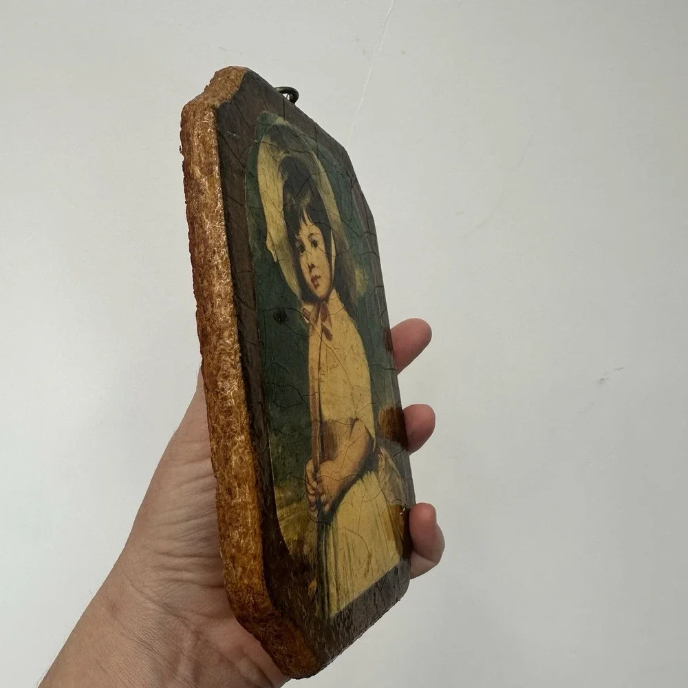Miss Willoughby George Rommey Wooden Wall Plaque Decoupage Wall Art Hanging 7